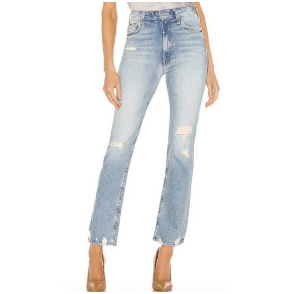 High Waisted Rider Skimp Slim Straight Jeans in The Confession